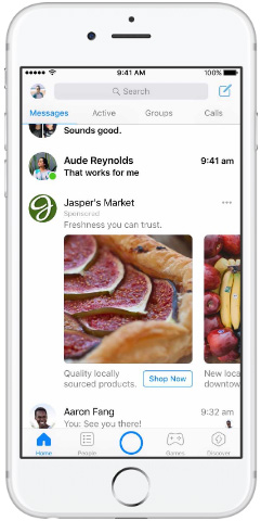 Messenger&nbsp;&mdash; Inbox&nbsp;&mdash; Carousel Ads
